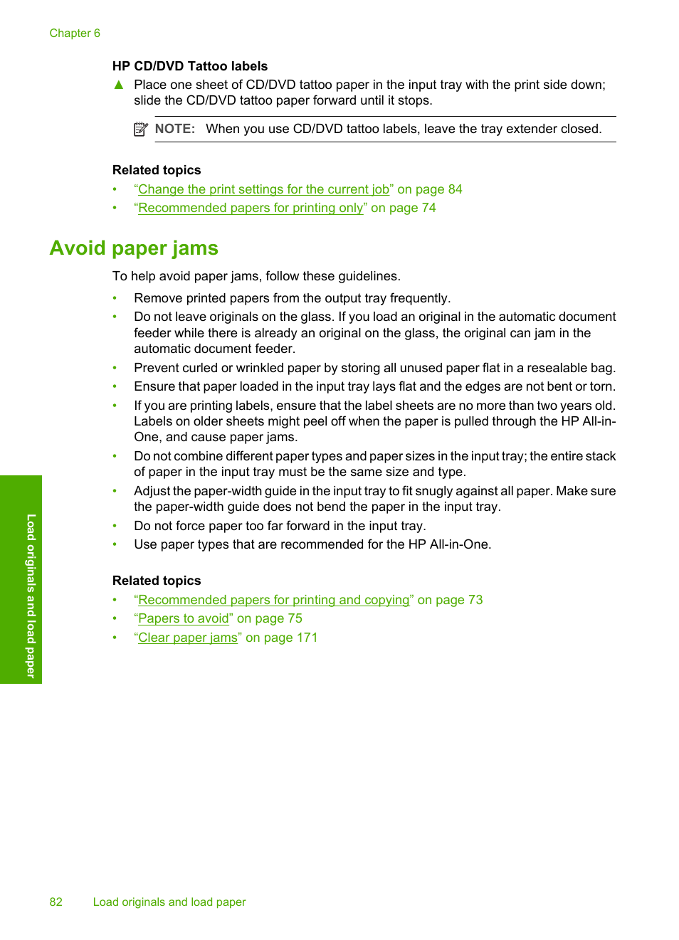 Avoid paper jams | HP Photosmart C7200 Series User Manual | Page 83 / 309