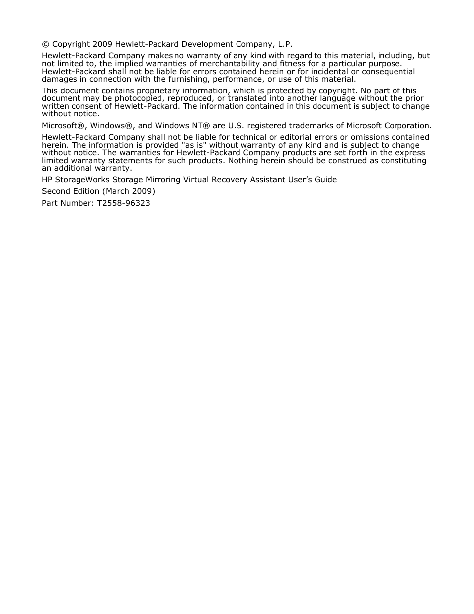 HP Storage Mirroring V5.1 Software User Manual | Page 2 / 24