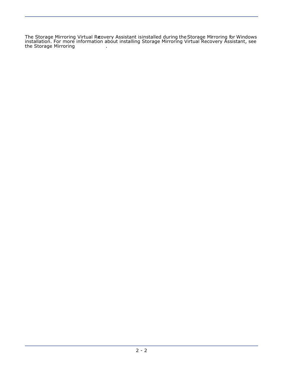 Install virtual recovery assistant, Install virtual recovery assistant -2 | HP Storage Mirroring V5.1 Software User Manual | Page 7 / 24