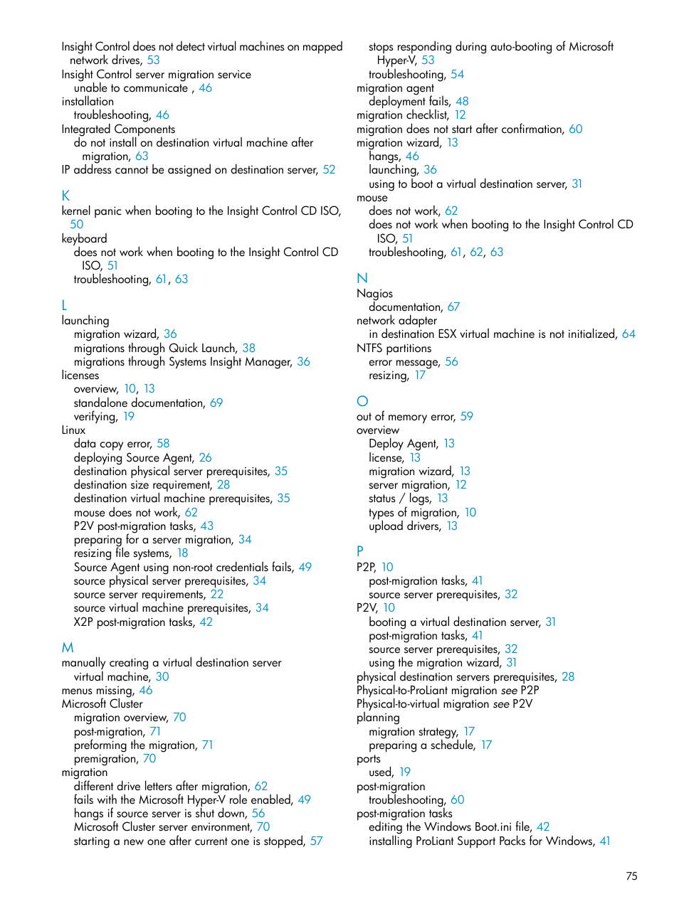HP Insight Control User Manual | Page 75 / 78