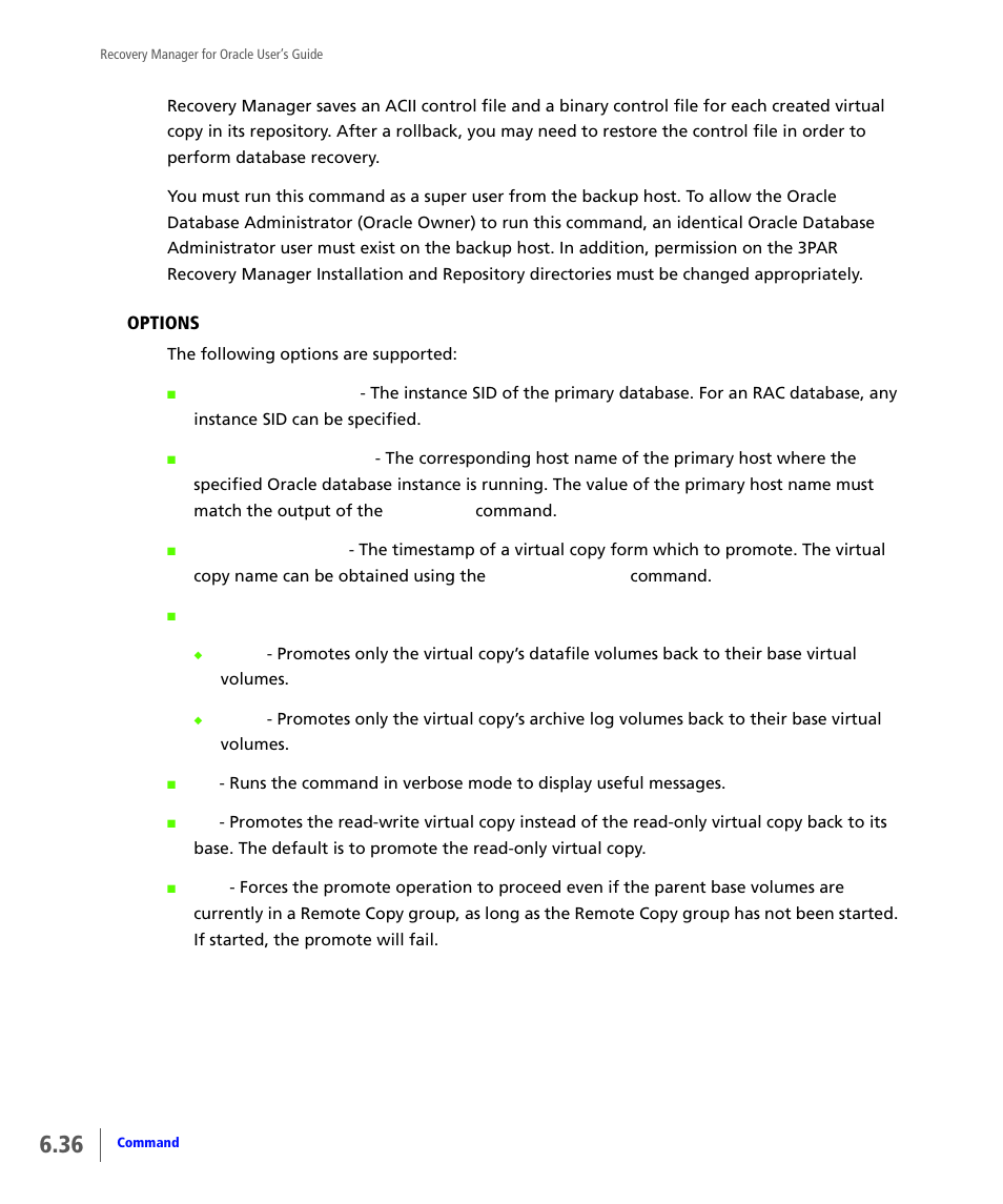 HP 3PAR Application Software Suite for Oracle User Manual | Page 144 / 184