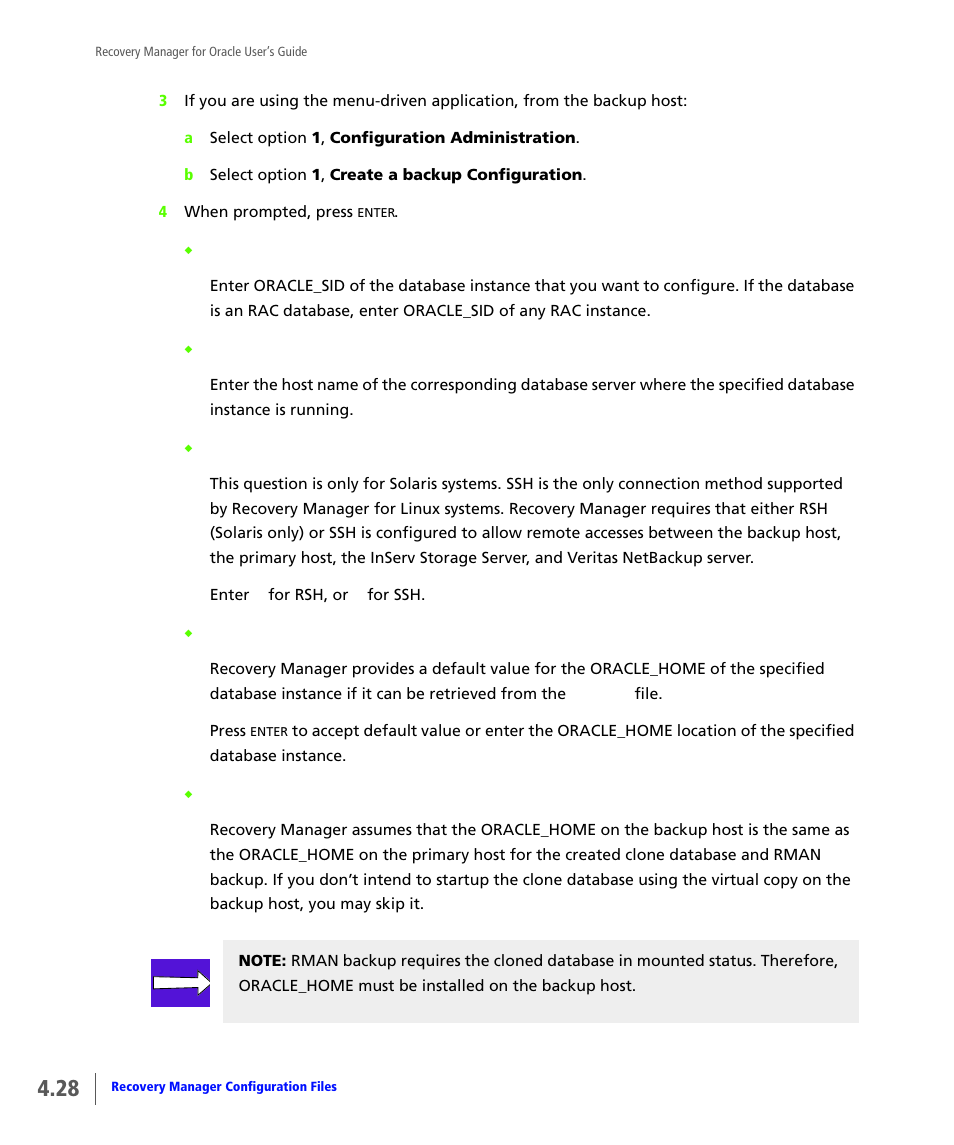 HP 3PAR Application Software Suite for Oracle User Manual | Page 76 / 184