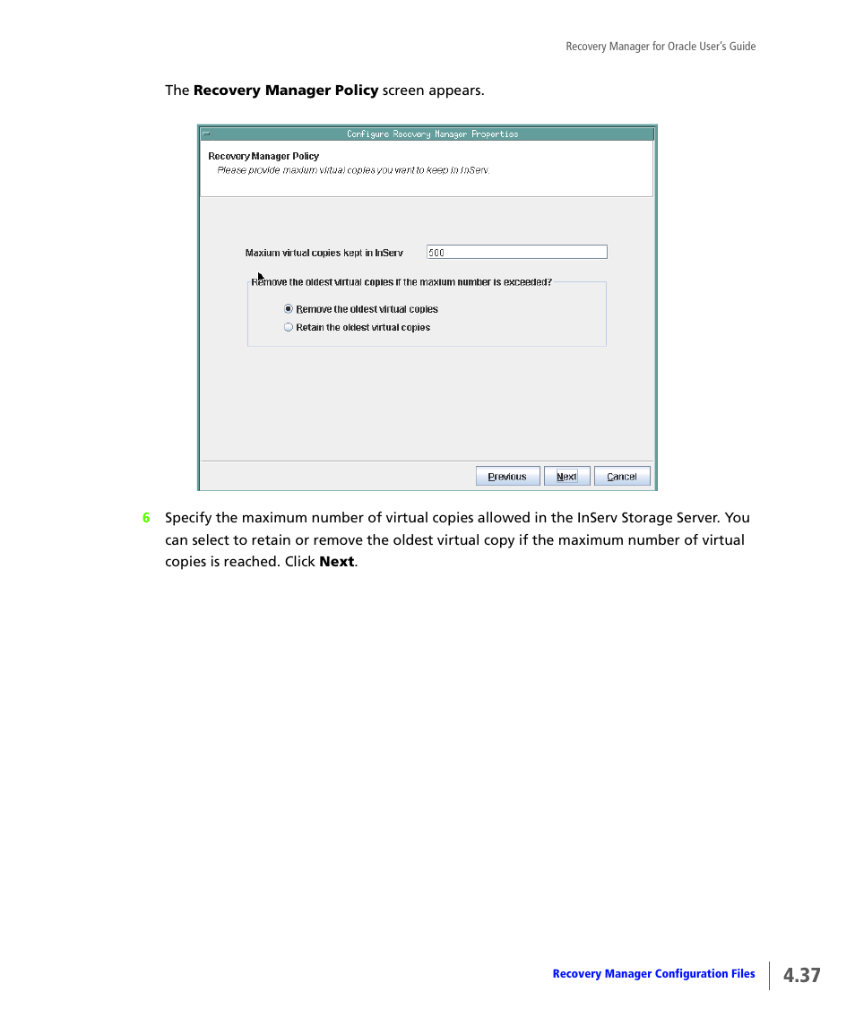 HP 3PAR Application Software Suite for Oracle User Manual | Page 85 / 184