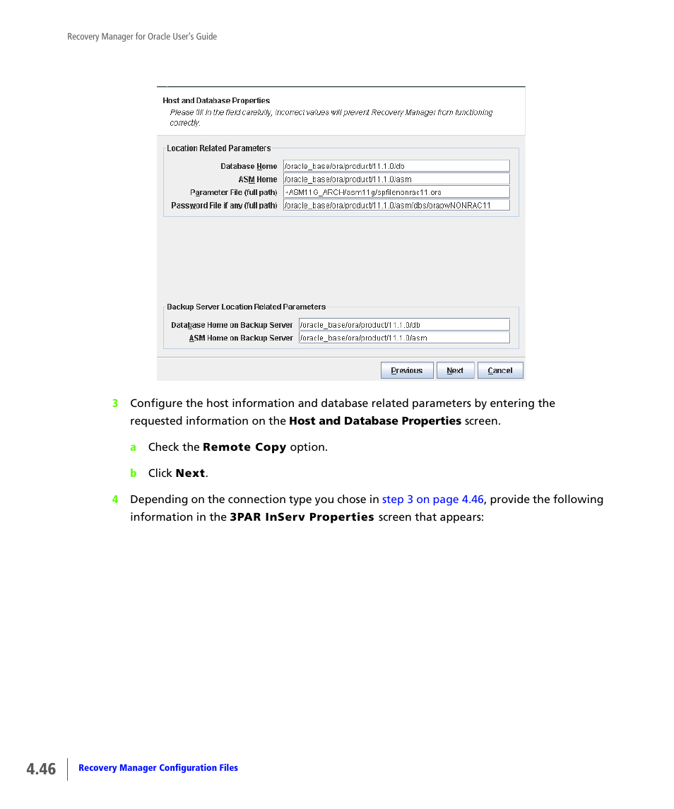 HP 3PAR Application Software Suite for Oracle User Manual | Page 94 / 184