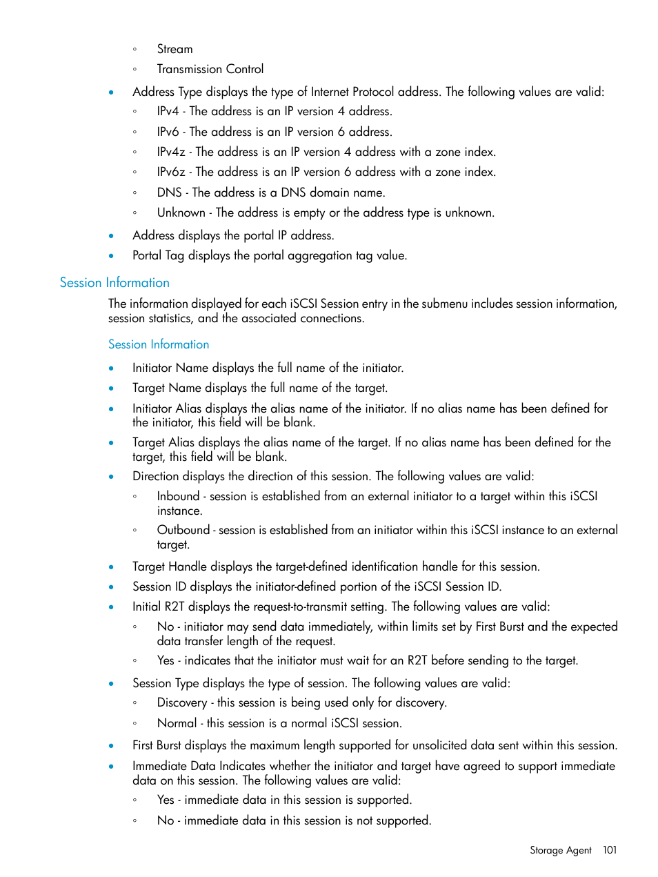 Session information | HP Insight Management Agents User Manual | Page 101 / 161