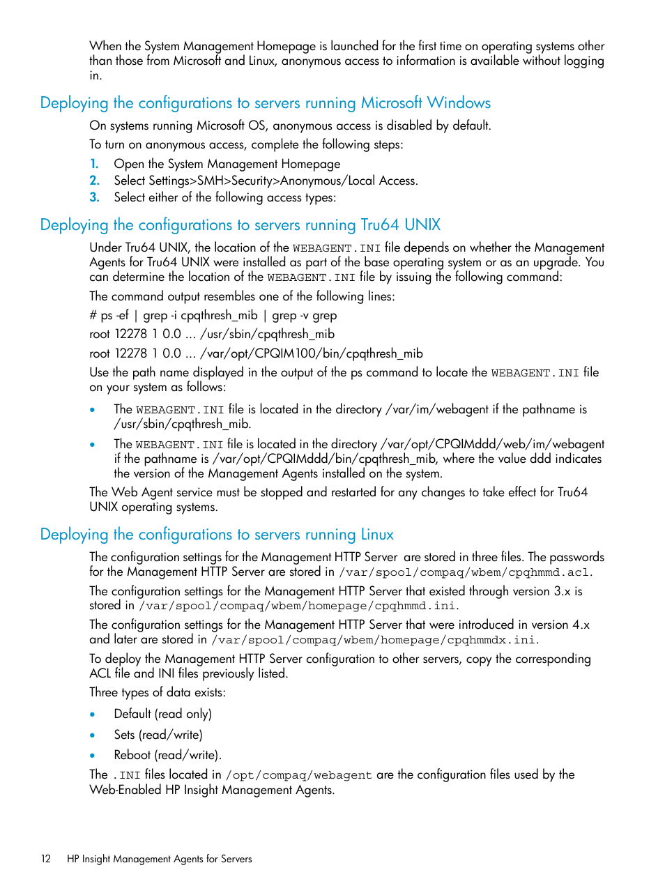 HP Insight Management Agents User Manual | Page 12 / 161