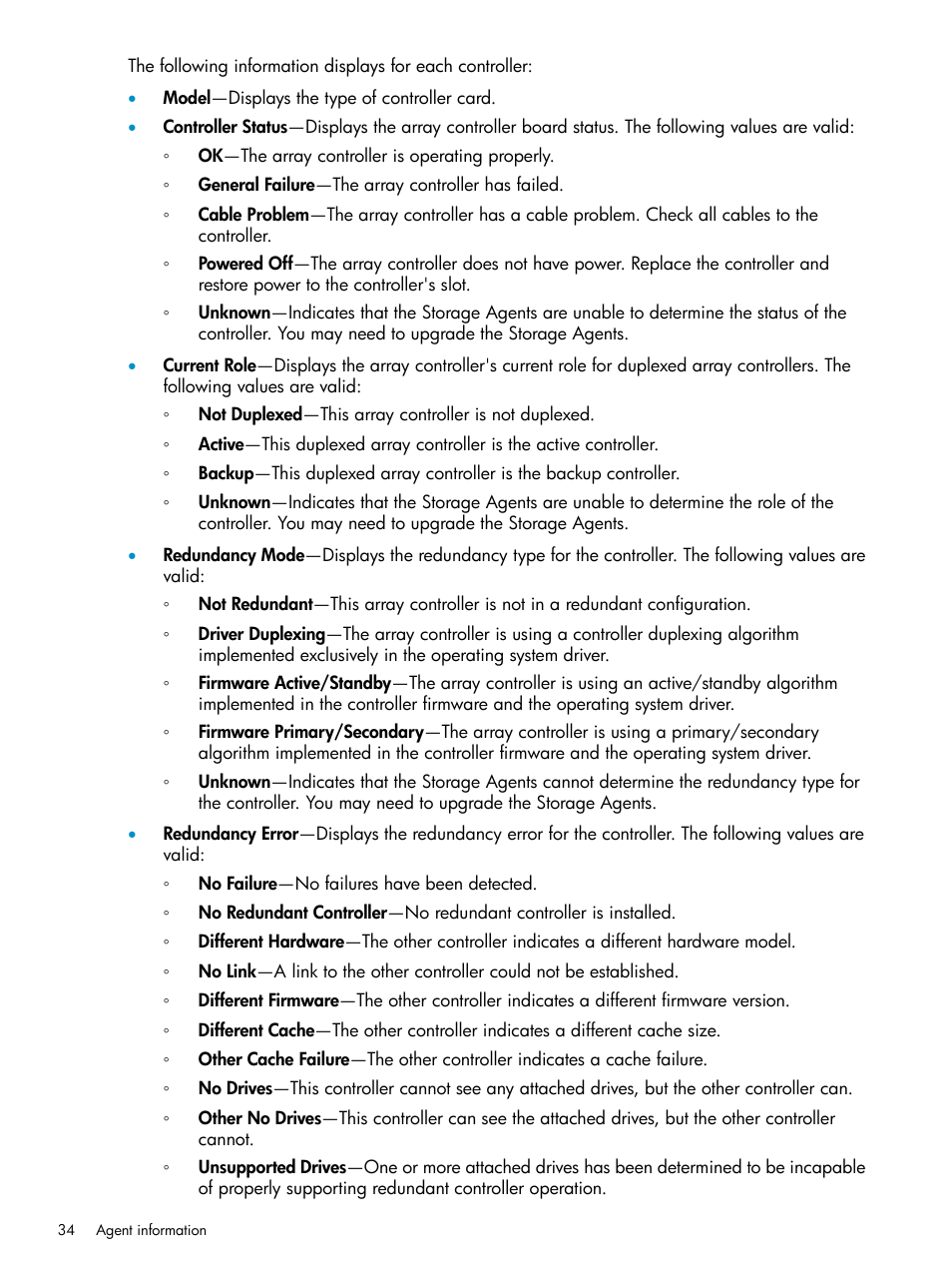 HP Insight Management Agents User Manual | Page 34 / 161