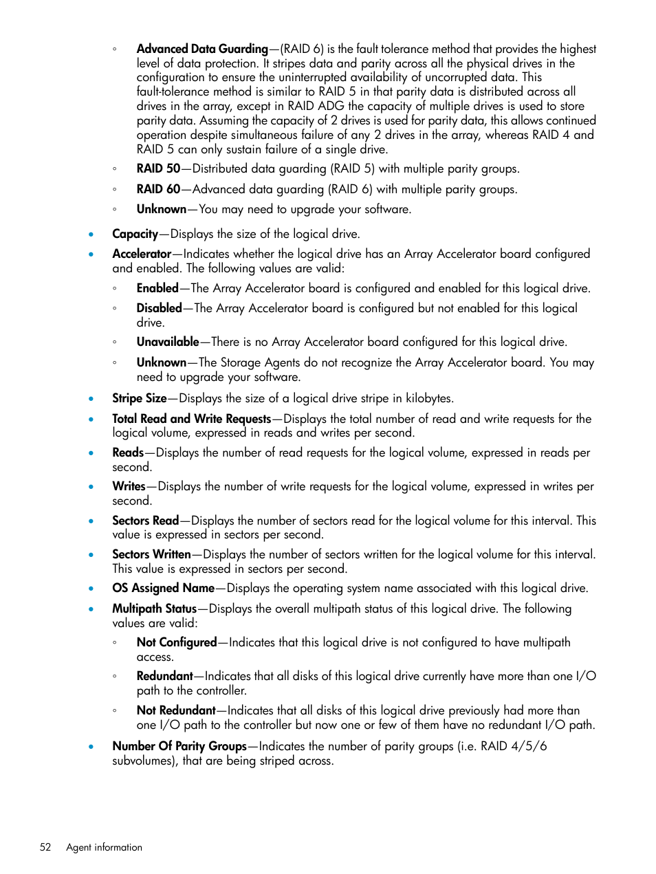 HP Insight Management Agents User Manual | Page 52 / 161