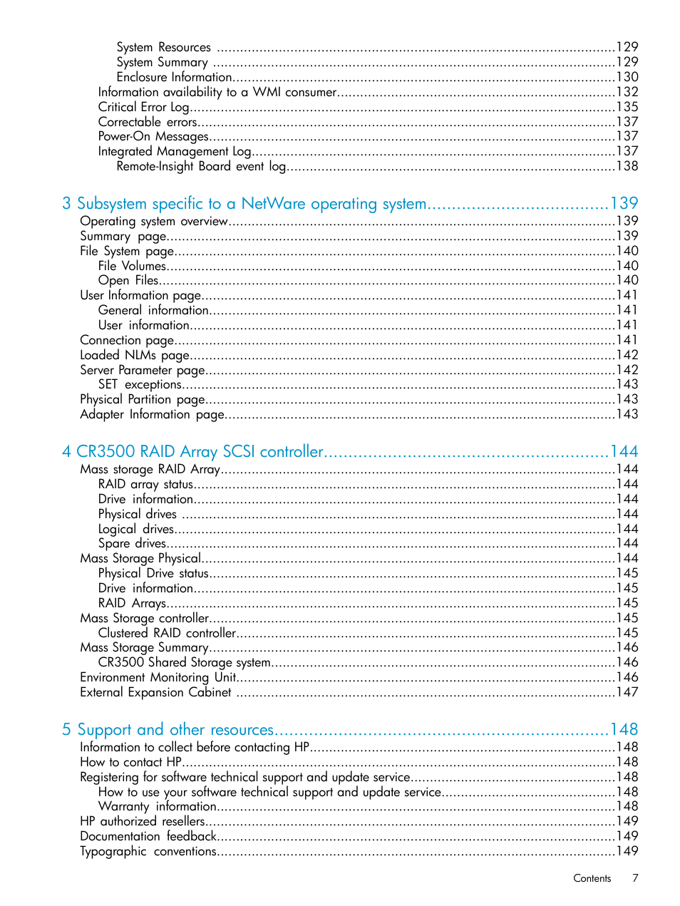 3 subsystem specific to a netware operating system, 5 support and other resources | HP Insight Management Agents User Manual | Page 7 / 161