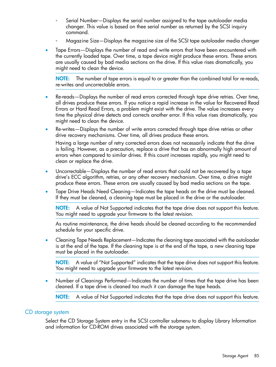 Cd storage system | HP Insight Management Agents User Manual | Page 85 / 161