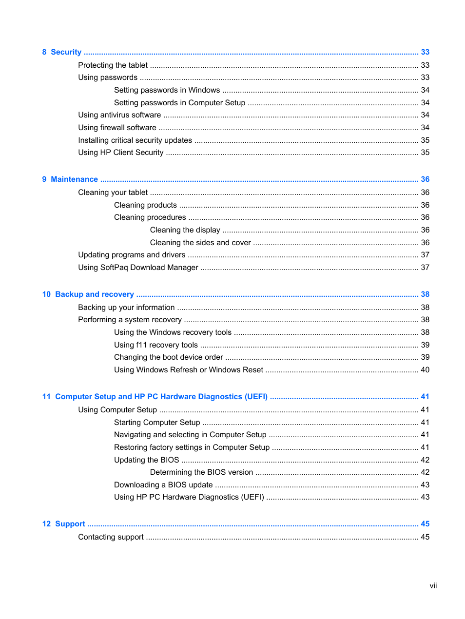 HP ElitePad 1000 G2 Tablet User Manual | Page 7 / 58