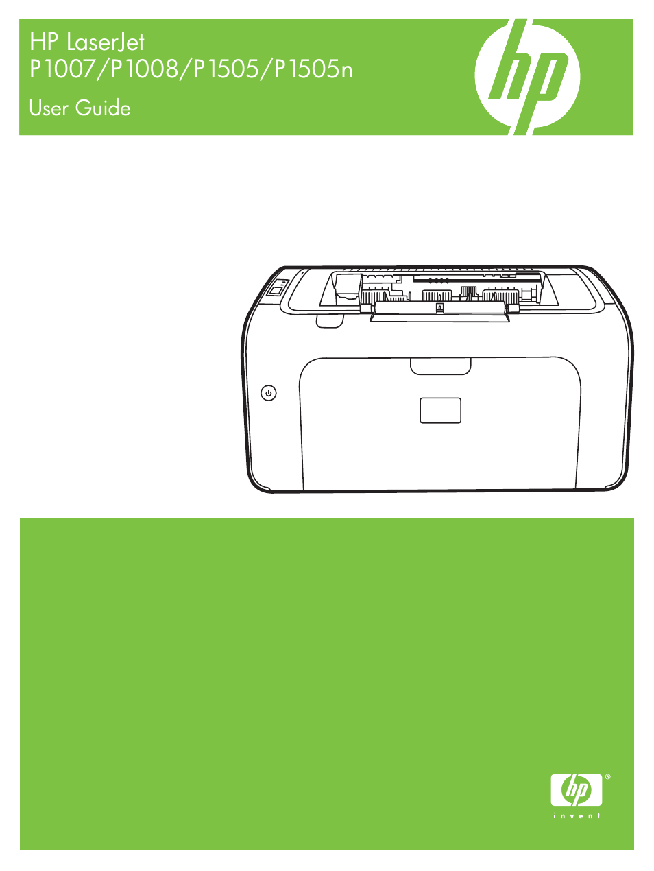 HP LaserJet P1007 Printer User Manual | 120 pages