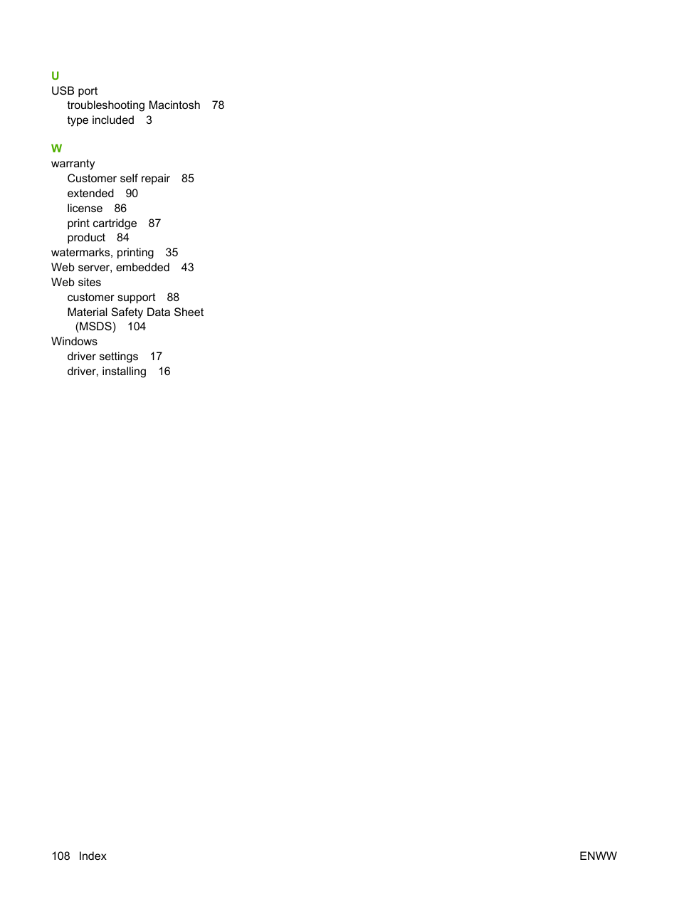 HP LaserJet P1007 Printer User Manual | Page 118 / 120