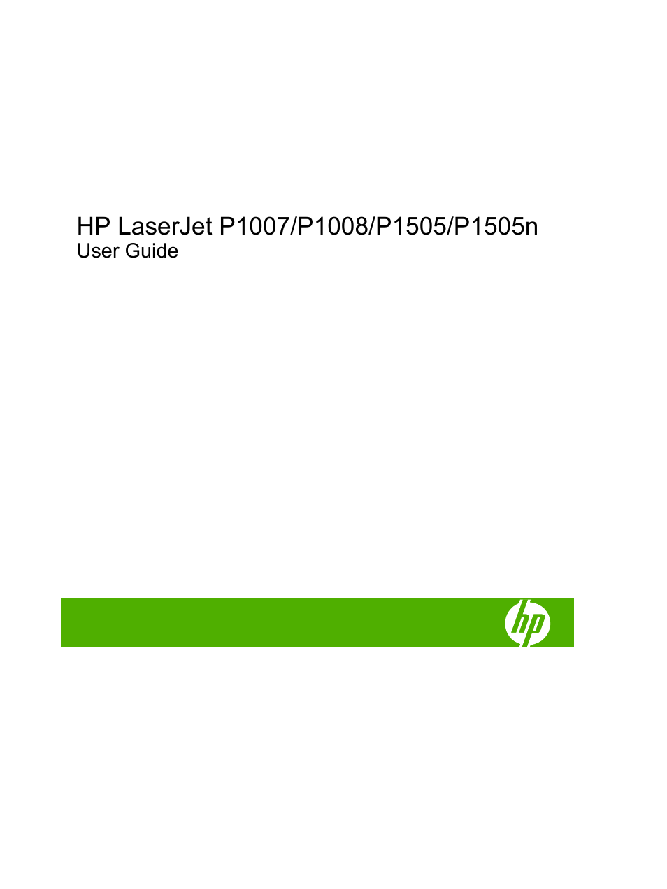 HP LaserJet P1007 Printer User Manual | Page 3 / 120