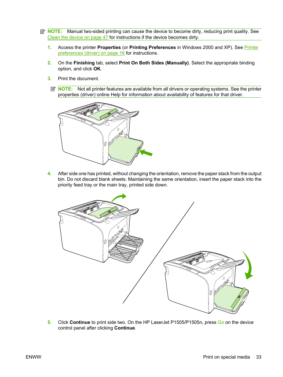 HP LaserJet P1007 Printer User Manual | Page 43 / 120