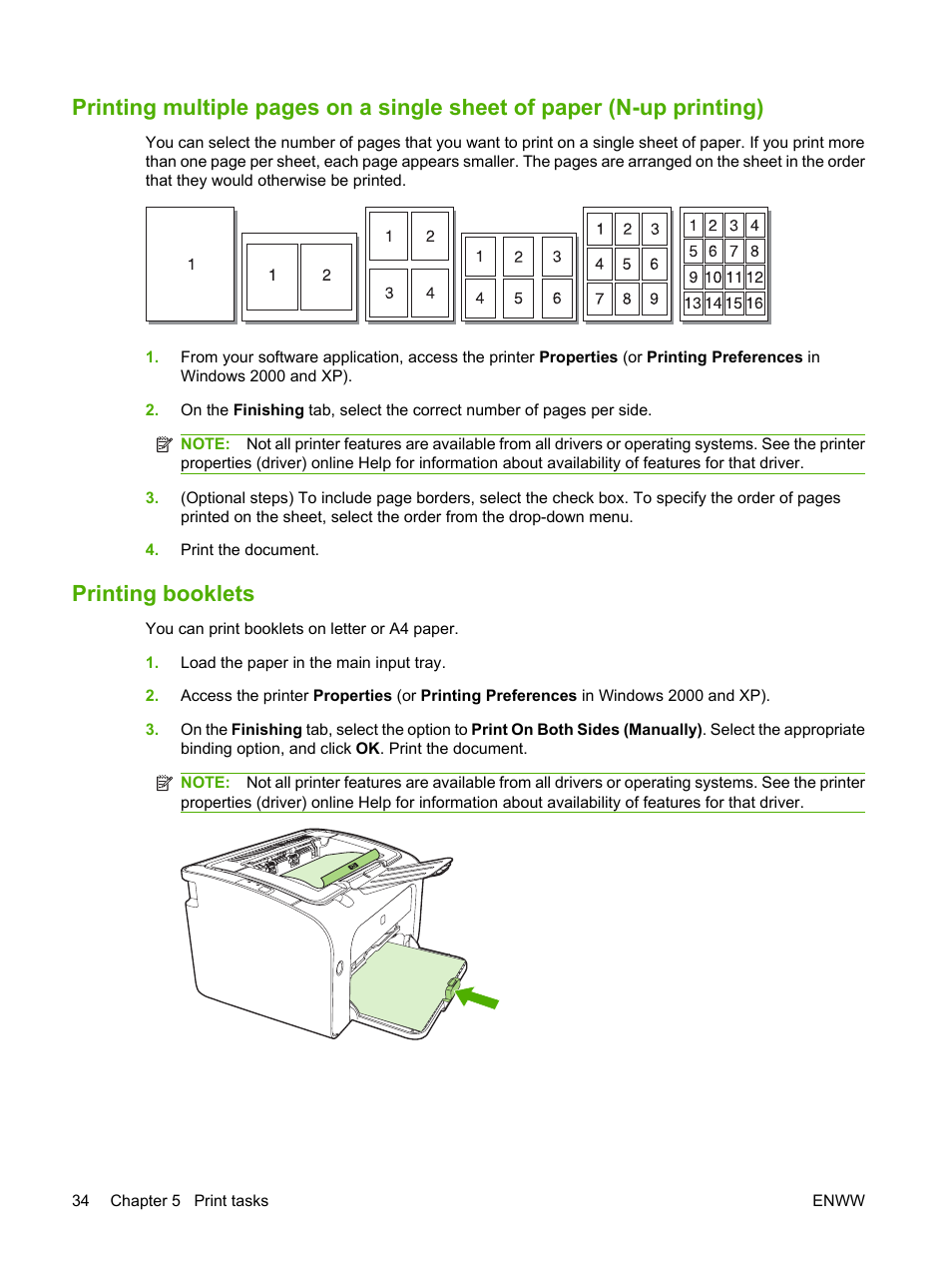 Printing booklets | HP LaserJet P1007 Printer User Manual | Page 44 / 120