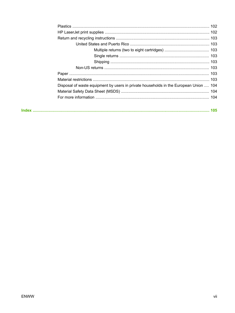 HP LaserJet P1007 Printer User Manual | Page 9 / 120