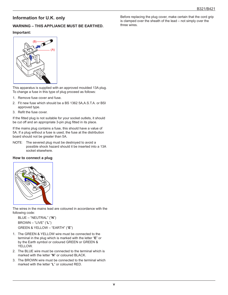 Information for u.k. only | HP B321 31.5-inch LED Digital Signage Display User Manual | Page 5 / 29