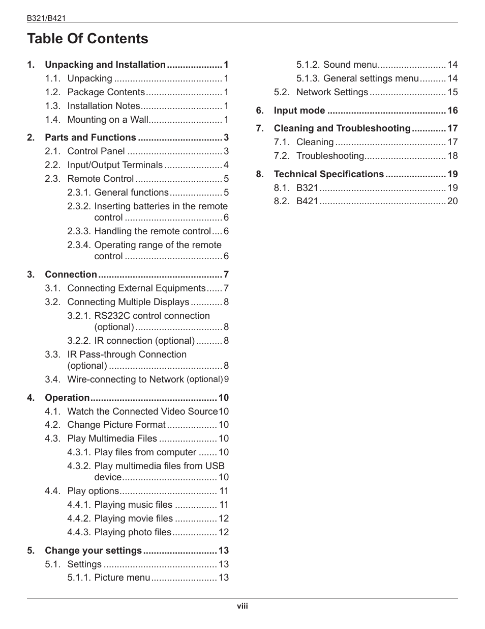 HP B321 31.5-inch LED Digital Signage Display User Manual | Page 8 / 29