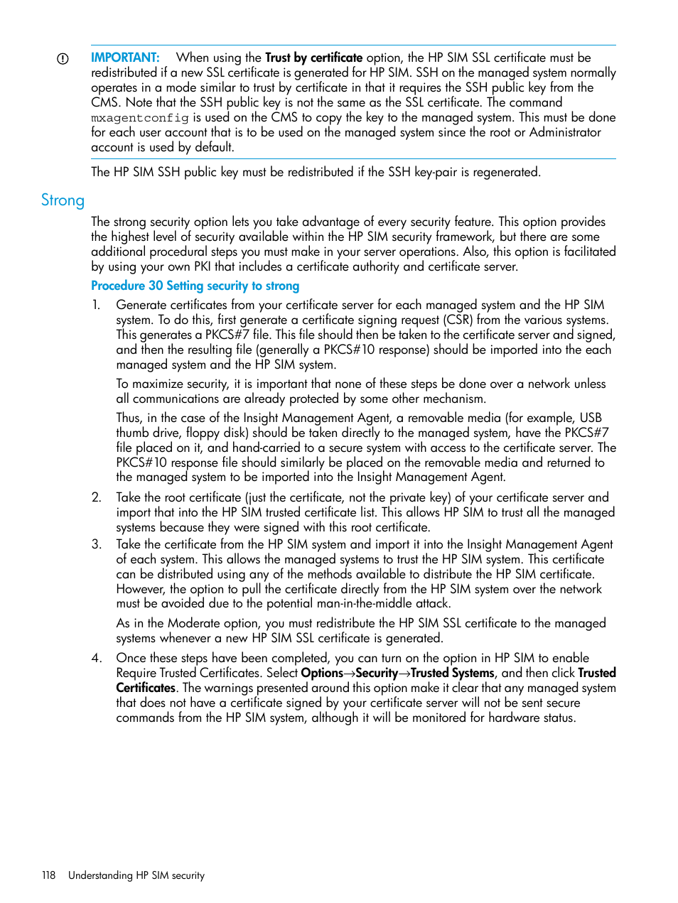 Strong | HP Systems Insight Manager User Manual | Page 118 / 256