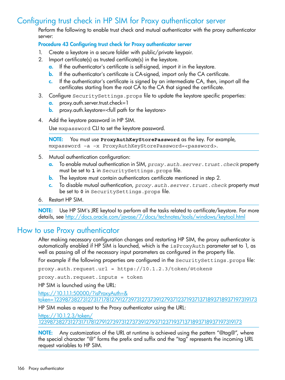 How to use proxy authenticator | HP Systems Insight Manager User Manual | Page 166 / 256