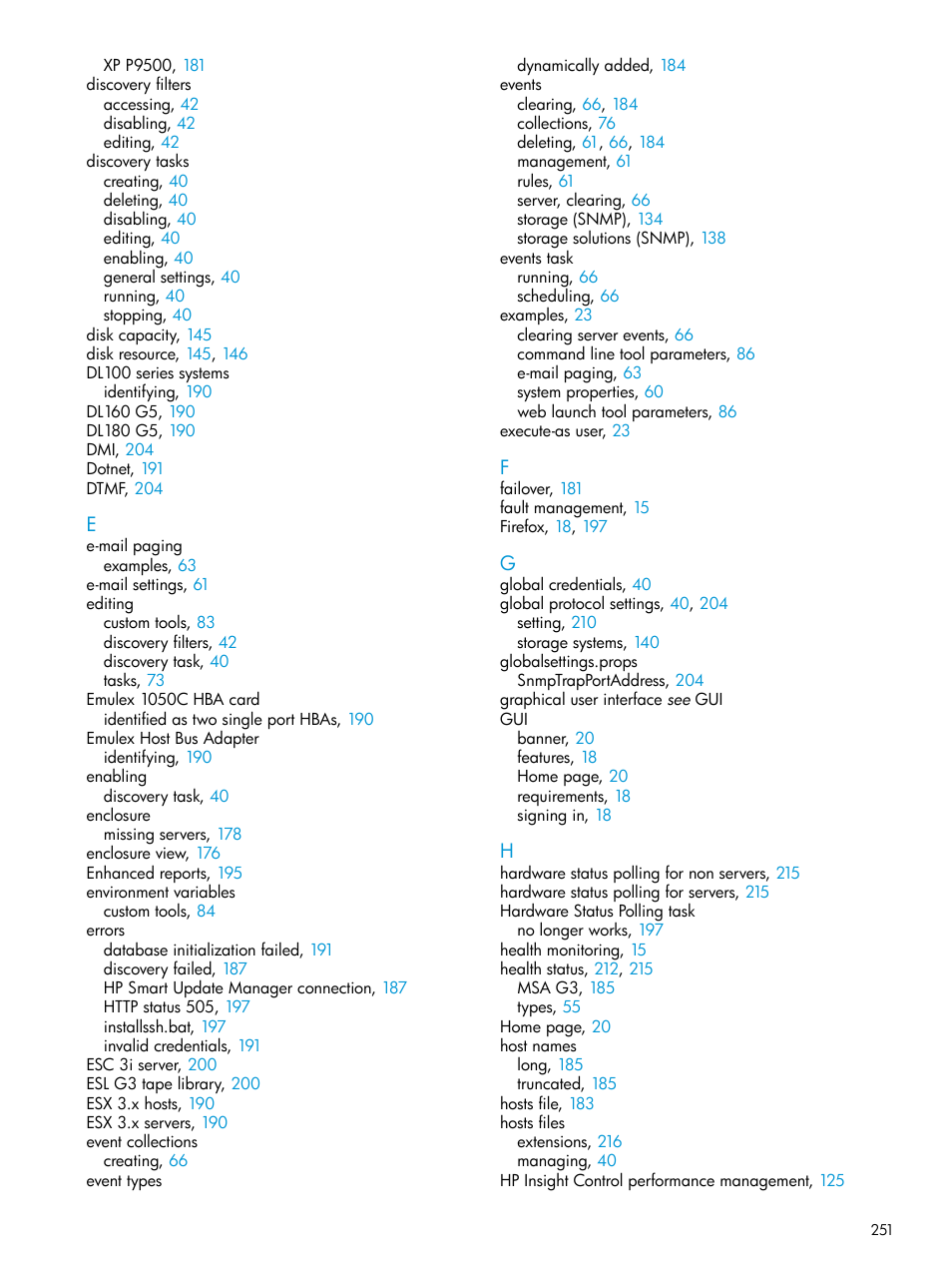HP Systems Insight Manager User Manual | Page 251 / 256