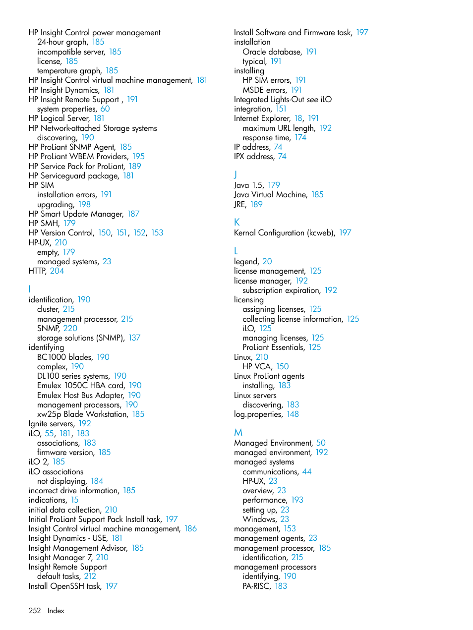 HP Systems Insight Manager User Manual | Page 252 / 256