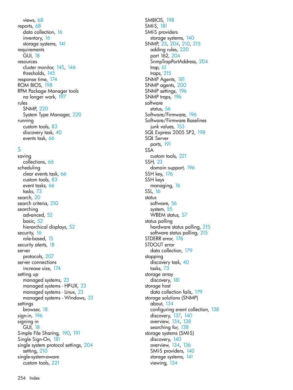 HP Systems Insight Manager User Manual | Page 254 / 256