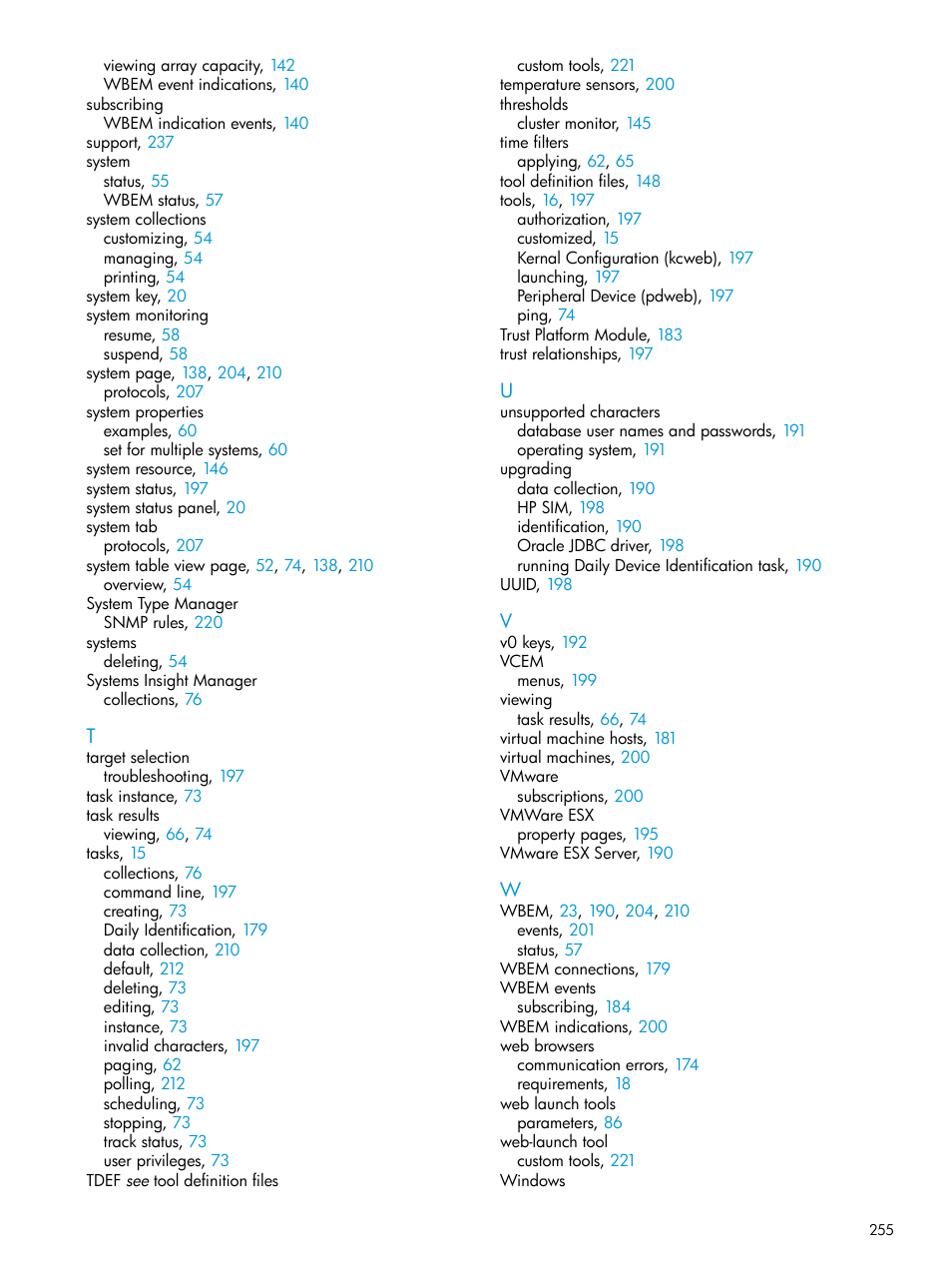 HP Systems Insight Manager User Manual | Page 255 / 256