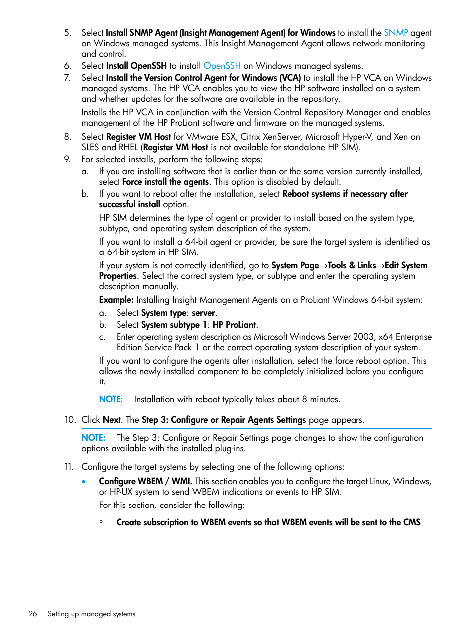 HP Systems Insight Manager User Manual | Page 26 / 256