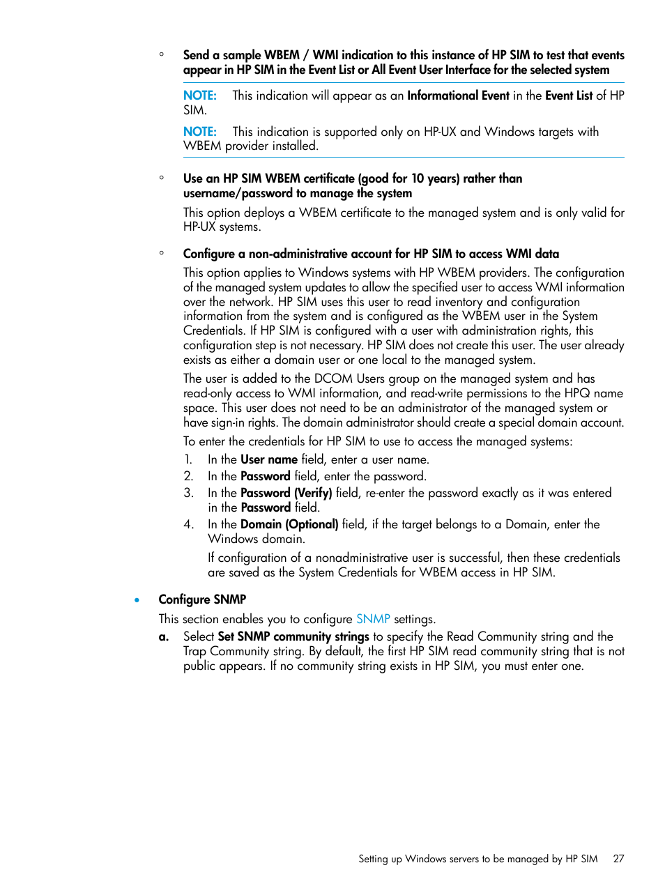 HP Systems Insight Manager User Manual | Page 27 / 256
