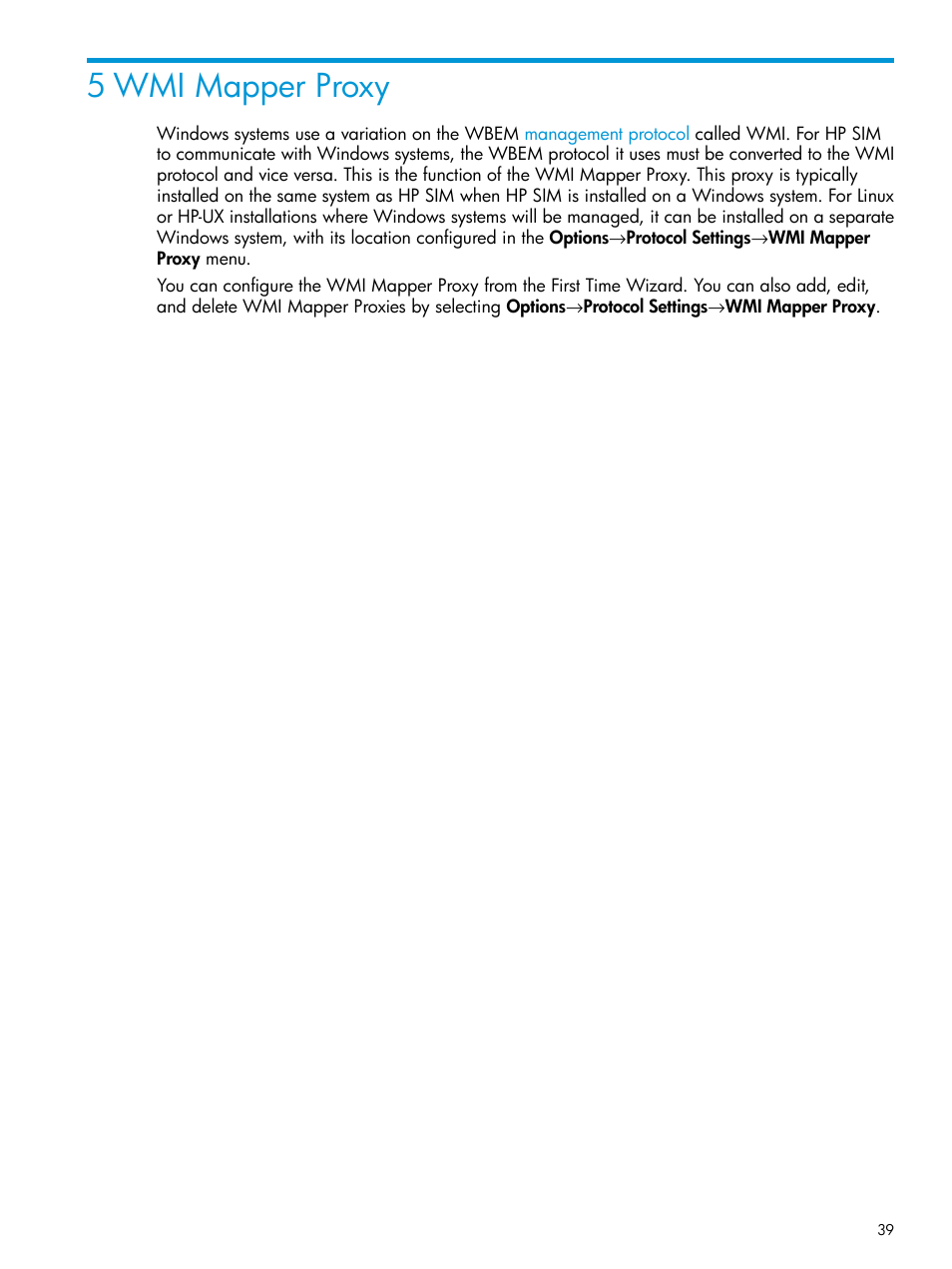 5 wmi mapper proxy | HP Systems Insight Manager User Manual | Page 39 / 256