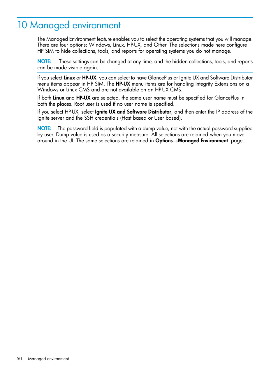 10 managed environment | HP Systems Insight Manager User Manual | Page 50 / 256