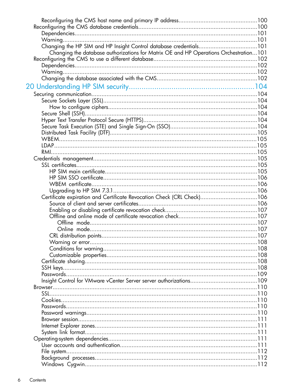 20 understanding hp sim security | HP Systems Insight Manager User Manual | Page 6 / 256