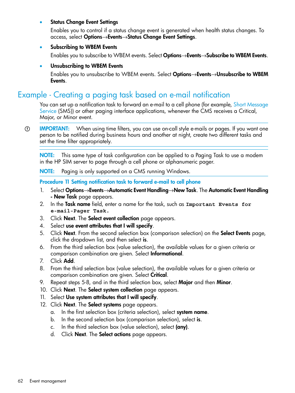 HP Systems Insight Manager User Manual | Page 62 / 256