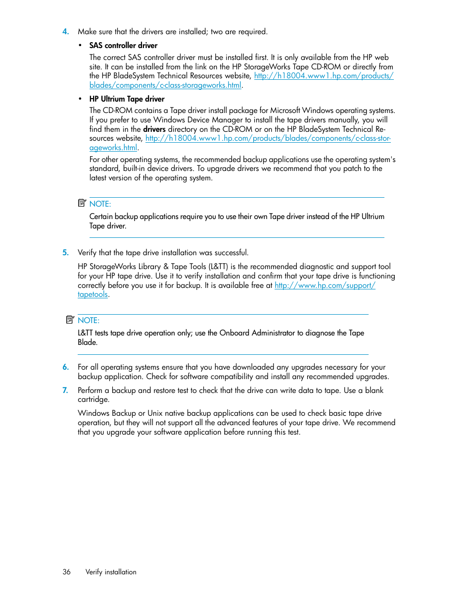 HP StoreEver LTO Ultrium Tape Blades User Manual | Page 36 / 84
