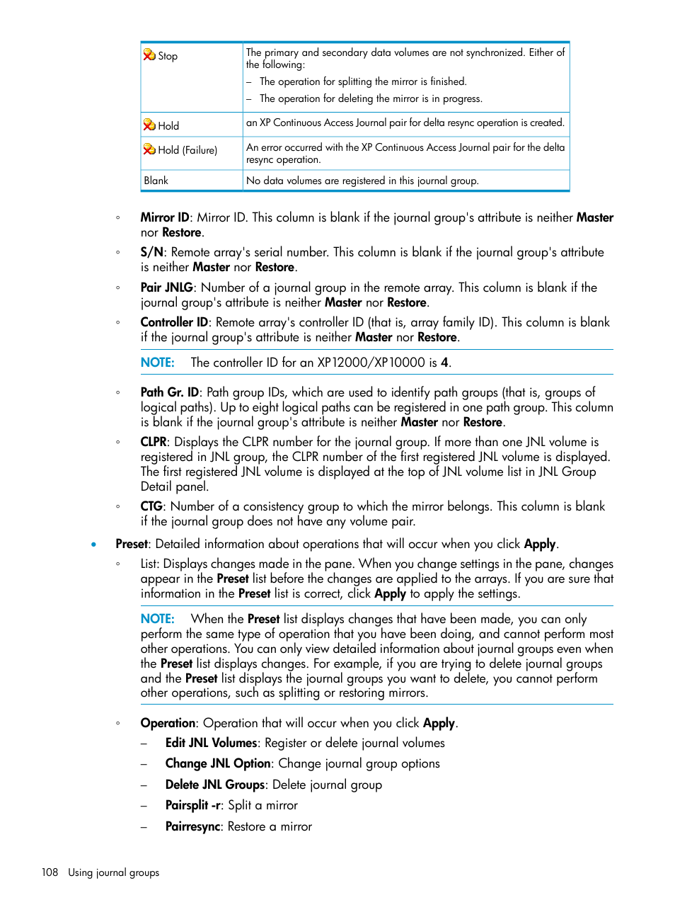 HP XP Continuous Access Software User Manual | Page 108 / 215