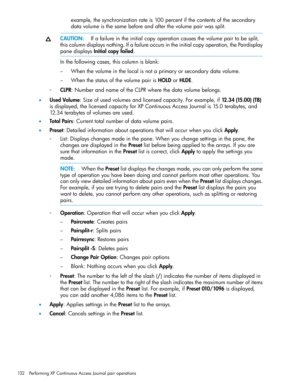 HP XP Continuous Access Software User Manual | Page 132 / 215