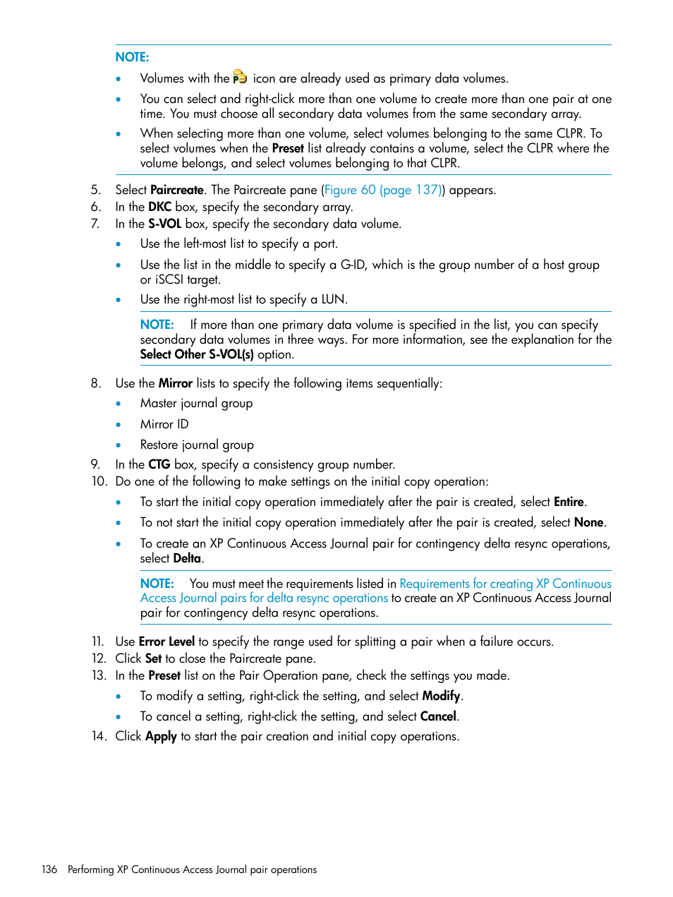 HP XP Continuous Access Software User Manual | Page 136 / 215