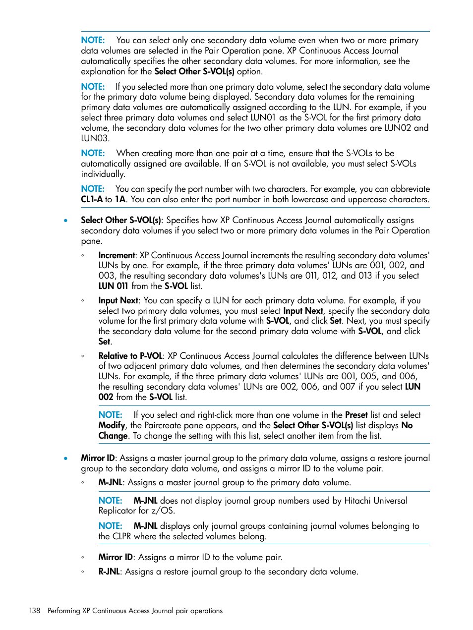 HP XP Continuous Access Software User Manual | Page 138 / 215