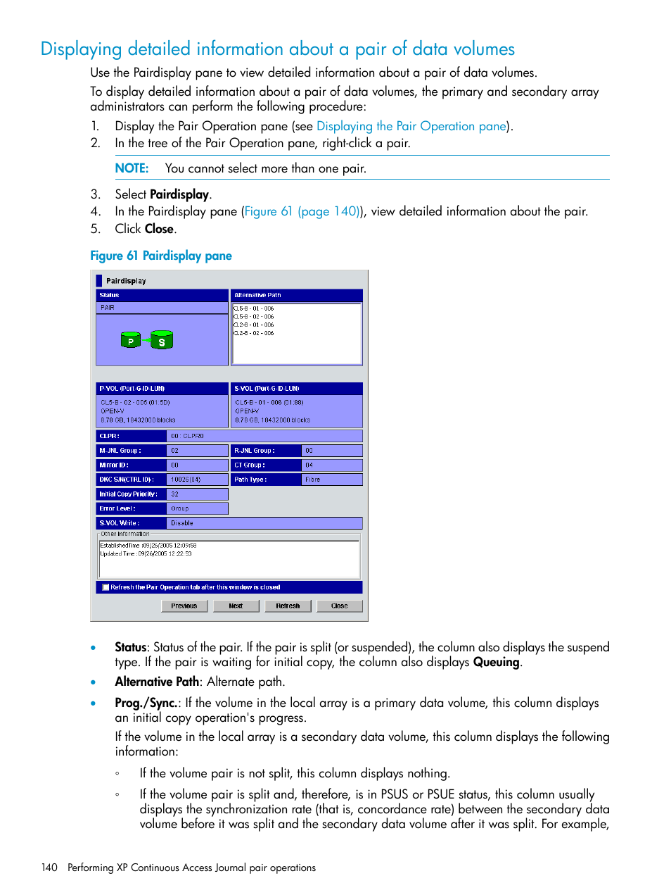 HP XP Continuous Access Software User Manual | Page 140 / 215