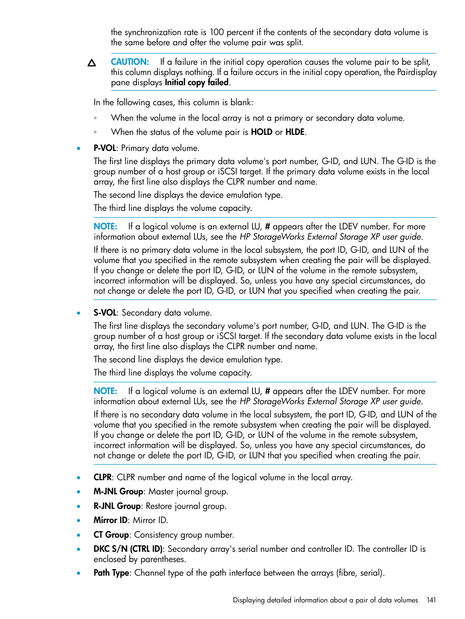 HP XP Continuous Access Software User Manual | Page 141 / 215