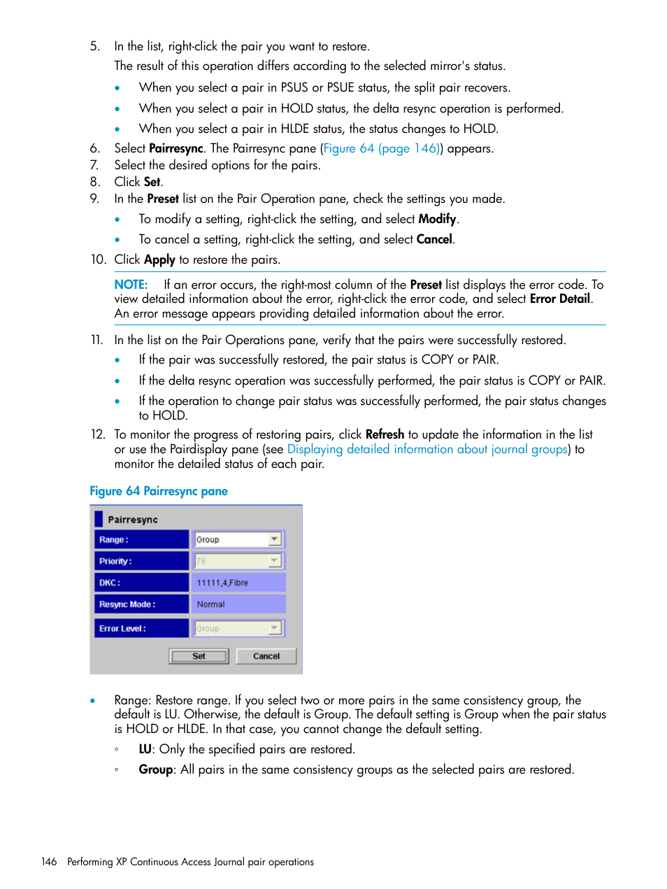 HP XP Continuous Access Software User Manual | Page 146 / 215