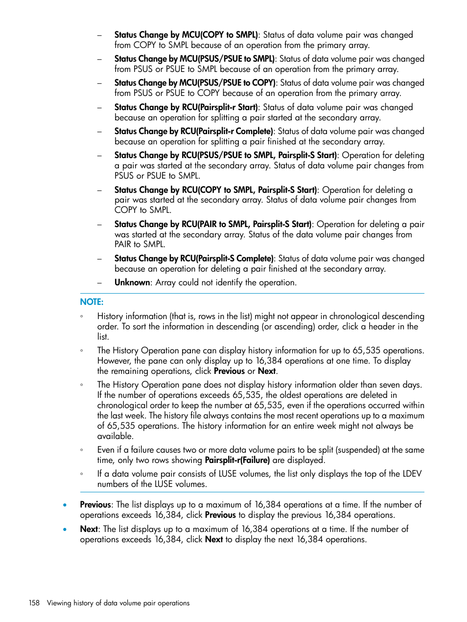 HP XP Continuous Access Software User Manual | Page 158 / 215