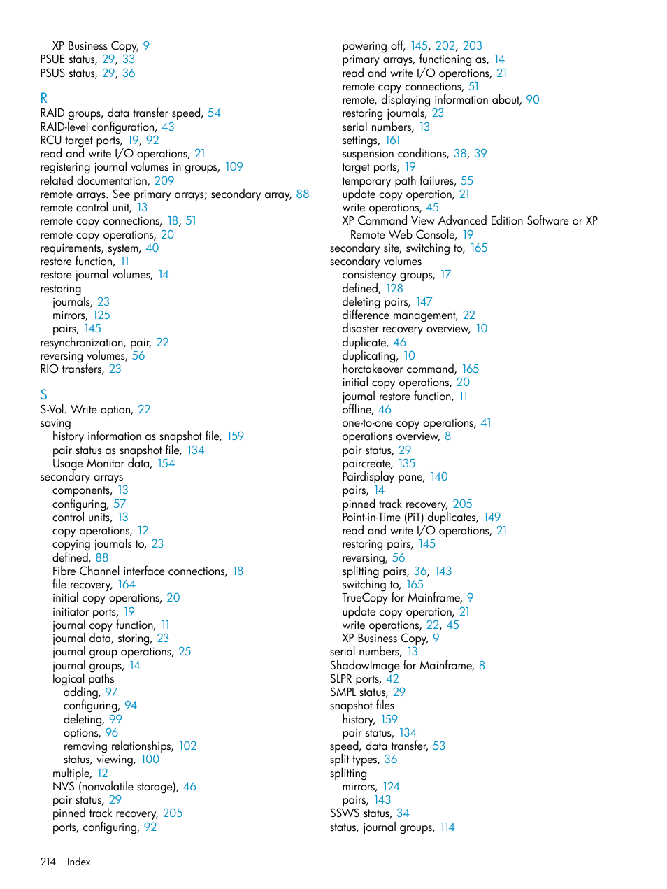 HP XP Continuous Access Software User Manual | Page 214 / 215