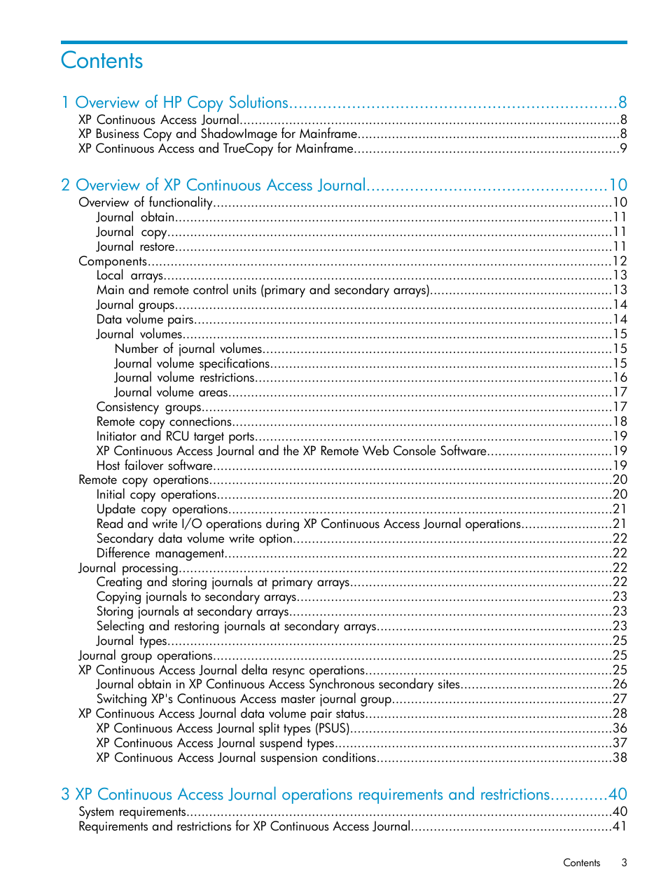 HP XP Continuous Access Software User Manual | Page 3 / 215