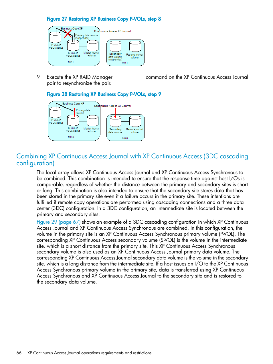 Access (3dc cascading configuration), Combining xp continuous access | HP XP Continuous Access Software User Manual | Page 66 / 215