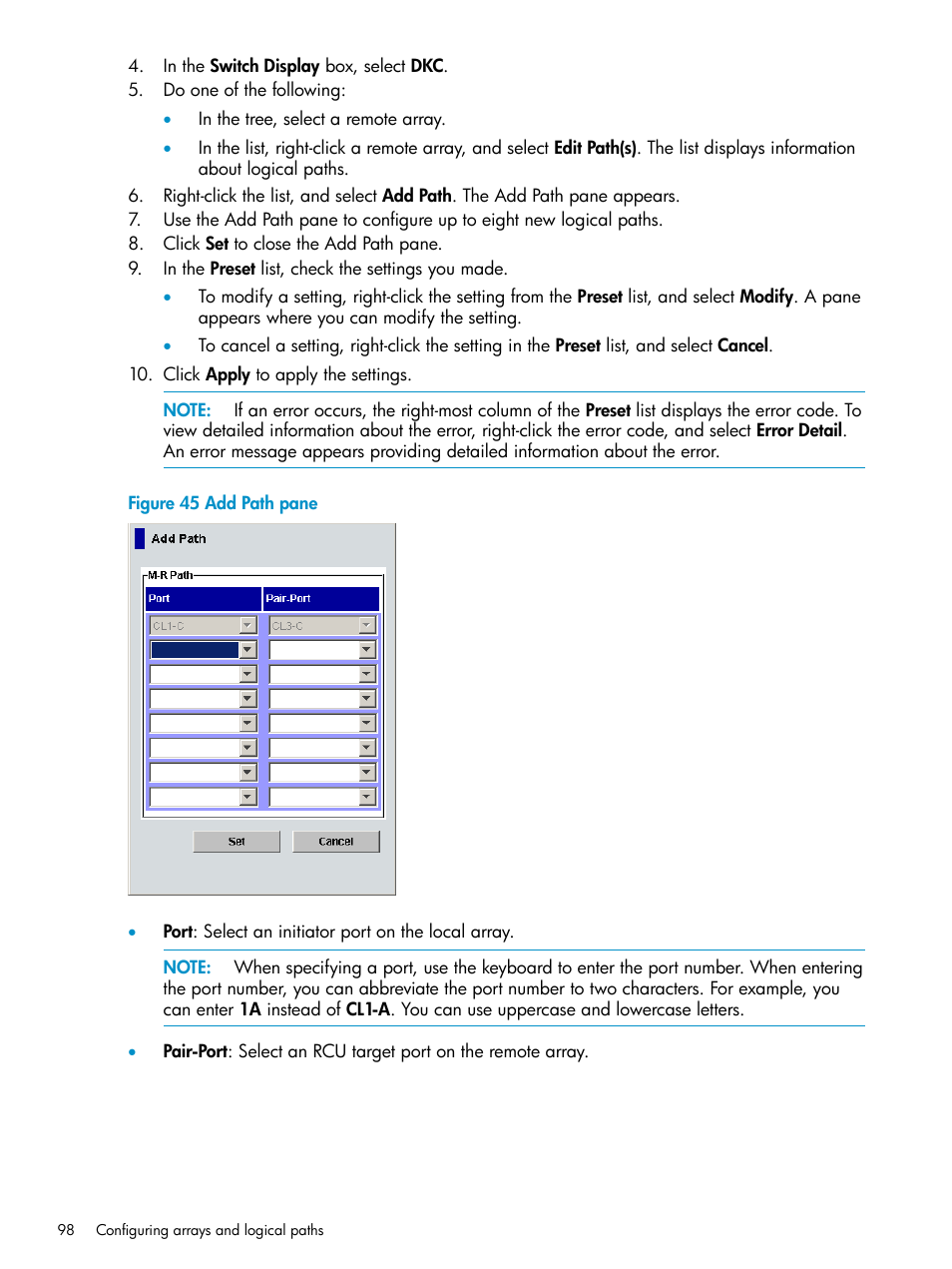 HP XP Continuous Access Software User Manual | Page 98 / 215