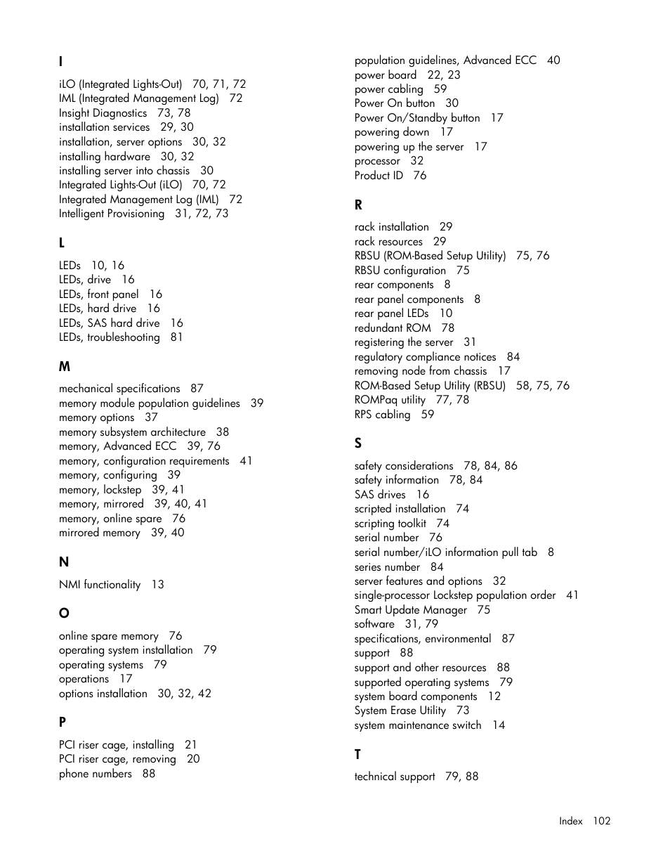 HP ProLiant SL210t Gen8 Server User Manual | Page 102 / 103
