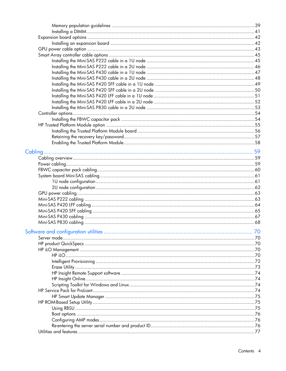 HP ProLiant SL210t Gen8 Server User Manual | Page 4 / 103